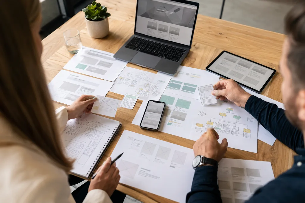 Website planning documents for long-term site structure
